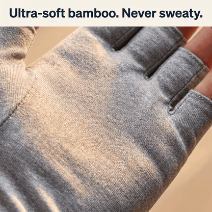 SilverWise Bamboo Compression Gloves close up premium fabric